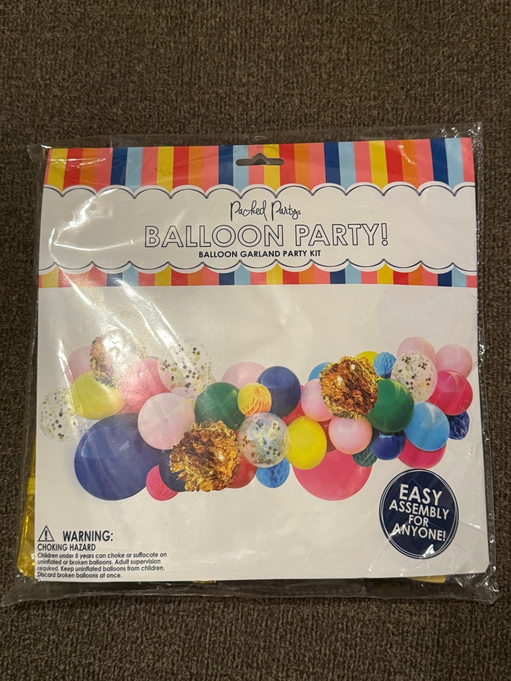 Packed Party Balloon Party! Multi-Color Balloon Garland Kit